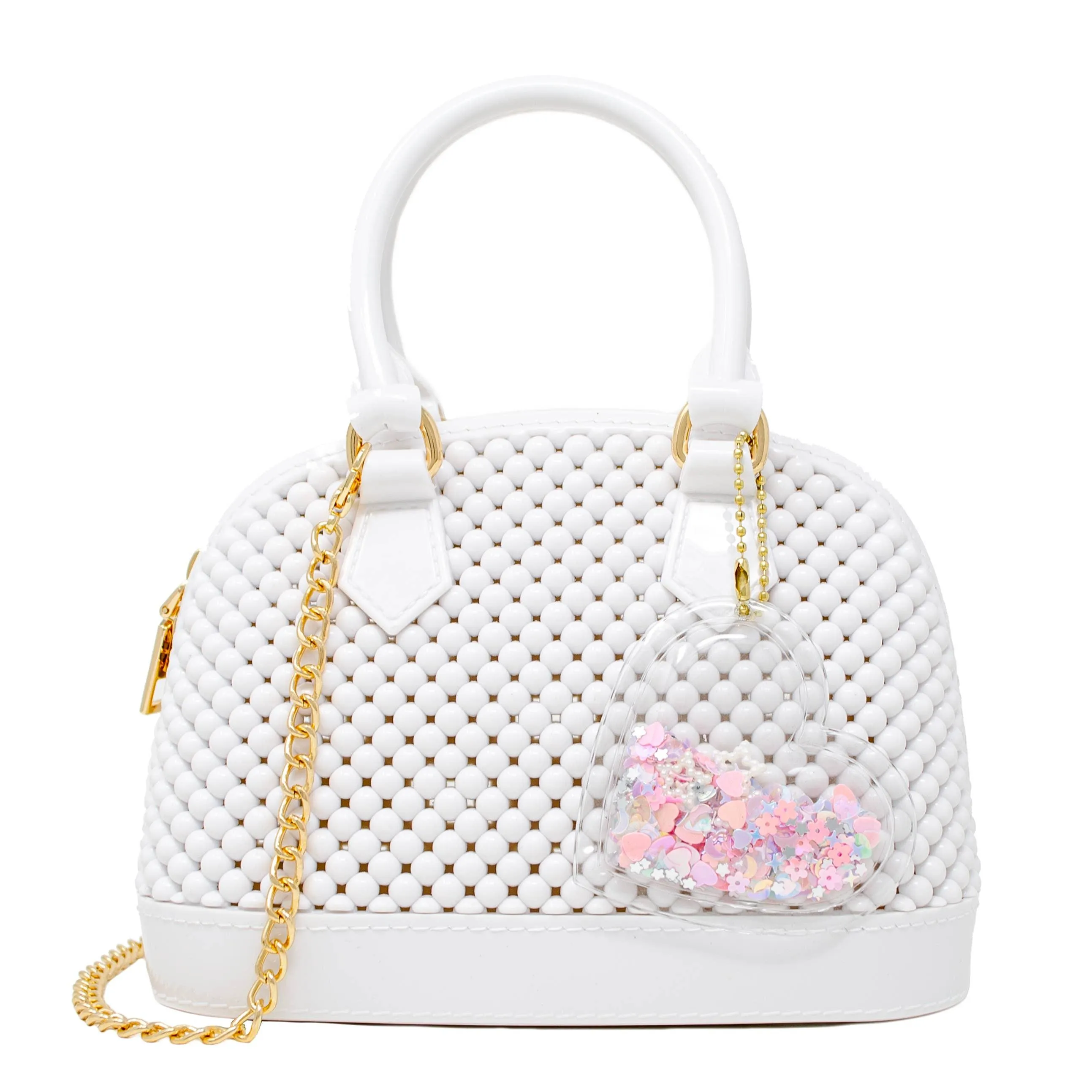 Jelly Bead Bowling Bag | White | Tiny Treats and Zomi Gems