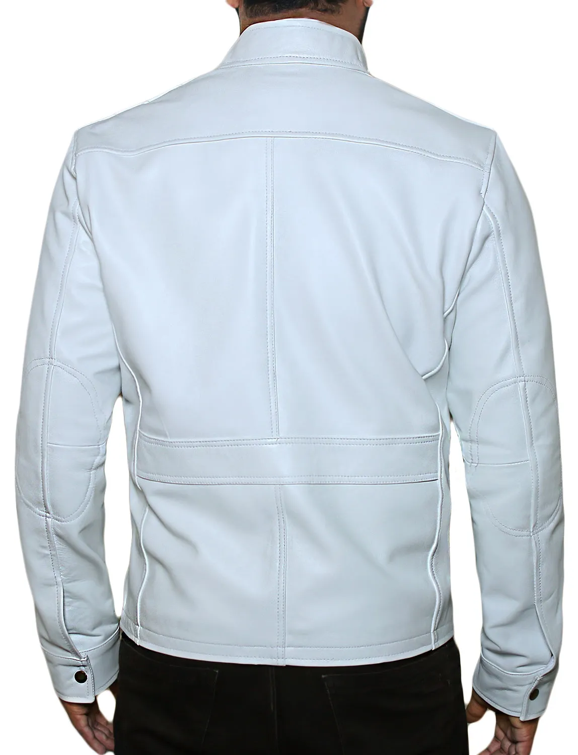 Leather Jackets Hub Mens Genuine Lambskin Leather Jacket (Black, Officer Jacket) - 1501024