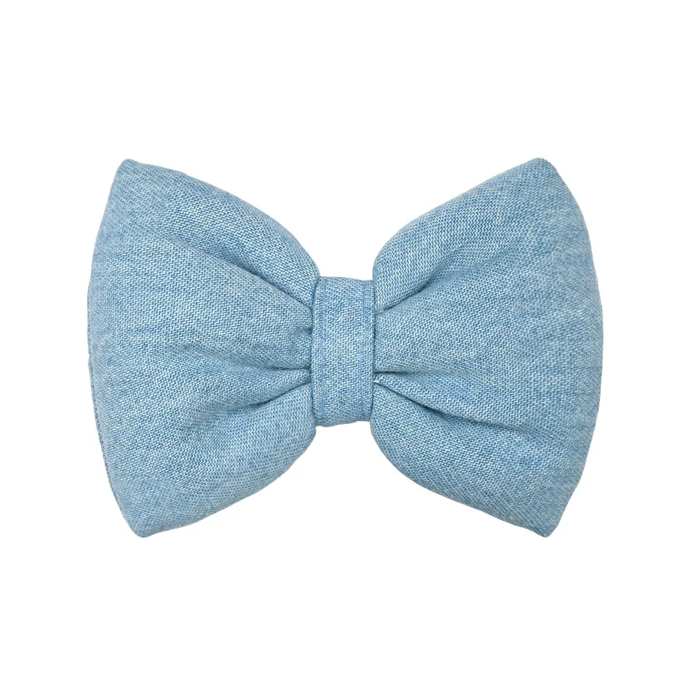 Light Blue Denim Bow