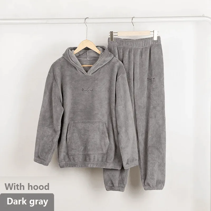 Women's Winter Soft Touch Hooded Pajamas Set - #5003